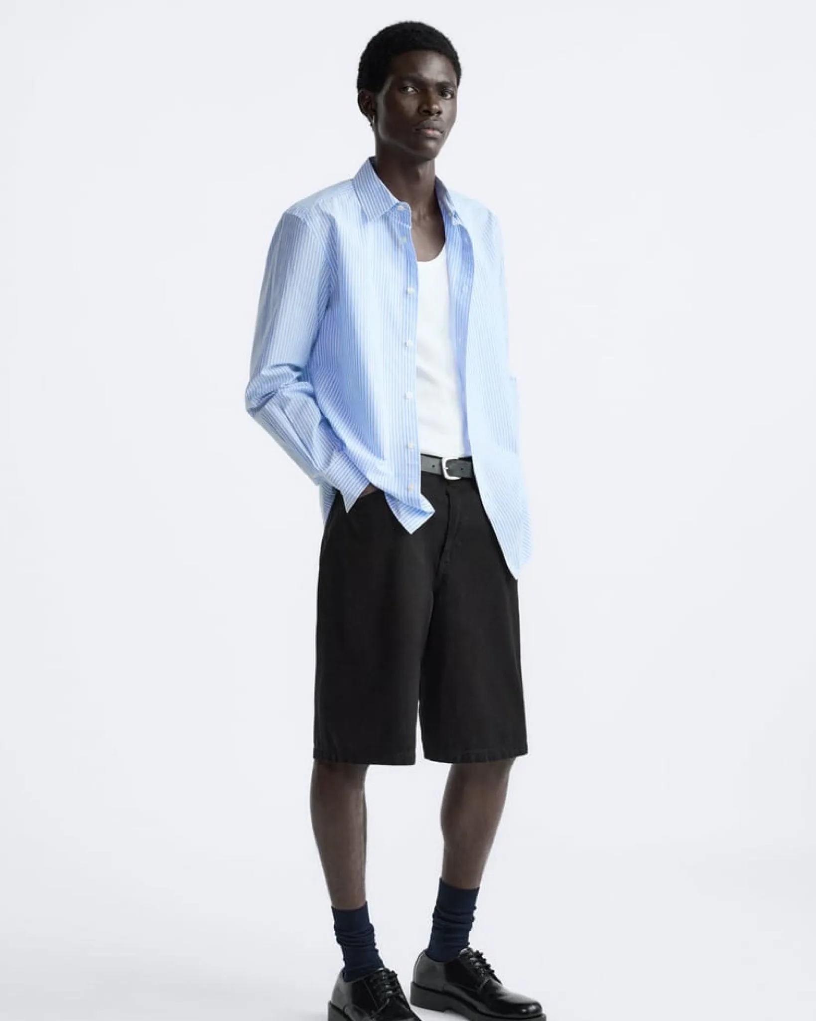 Calliope striped oxford shirt in blue
