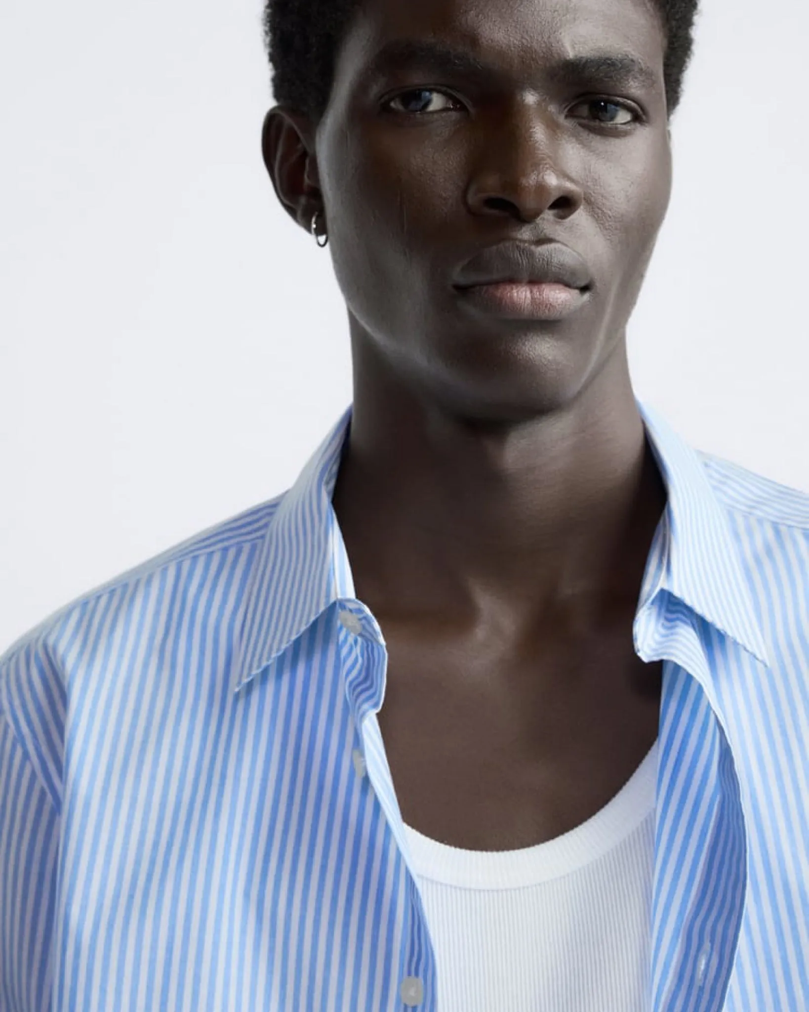 Calliope striped oxford shirt in blue
