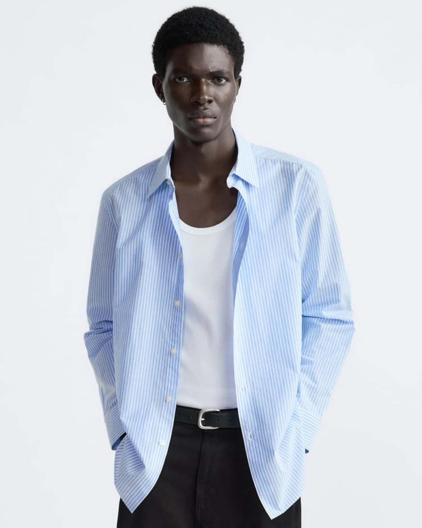 Calliope striped oxford shirt in blue