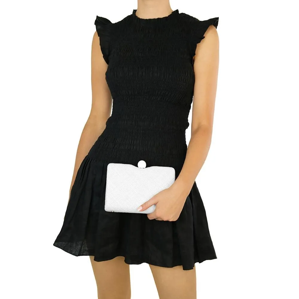 CECE Straw Weave Box Bag