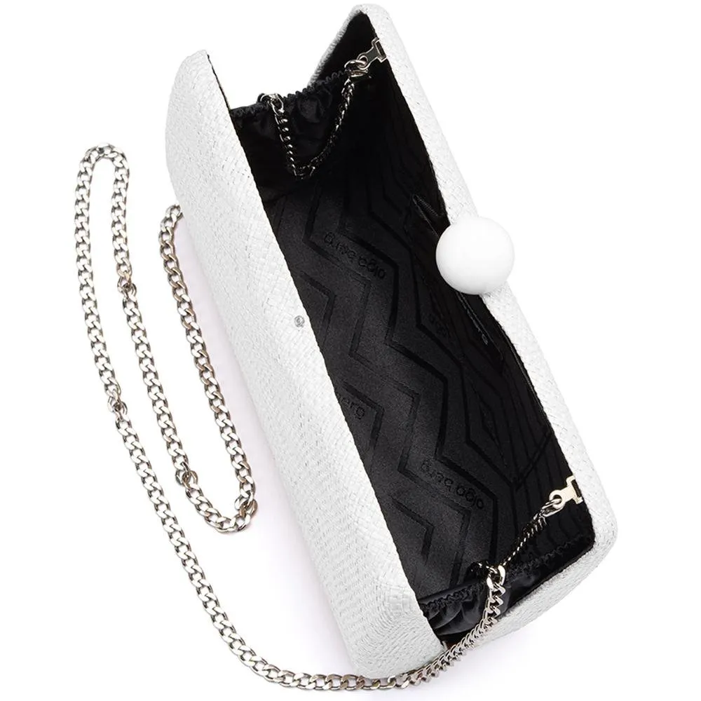CECE Straw Weave Box Bag