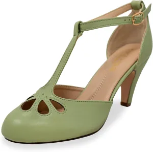 Chase & Chloe Women Mary Jane Oxford Pumps - Cute Low Kitten Heels - Retro Round Toe Shoe with Ankle Strap