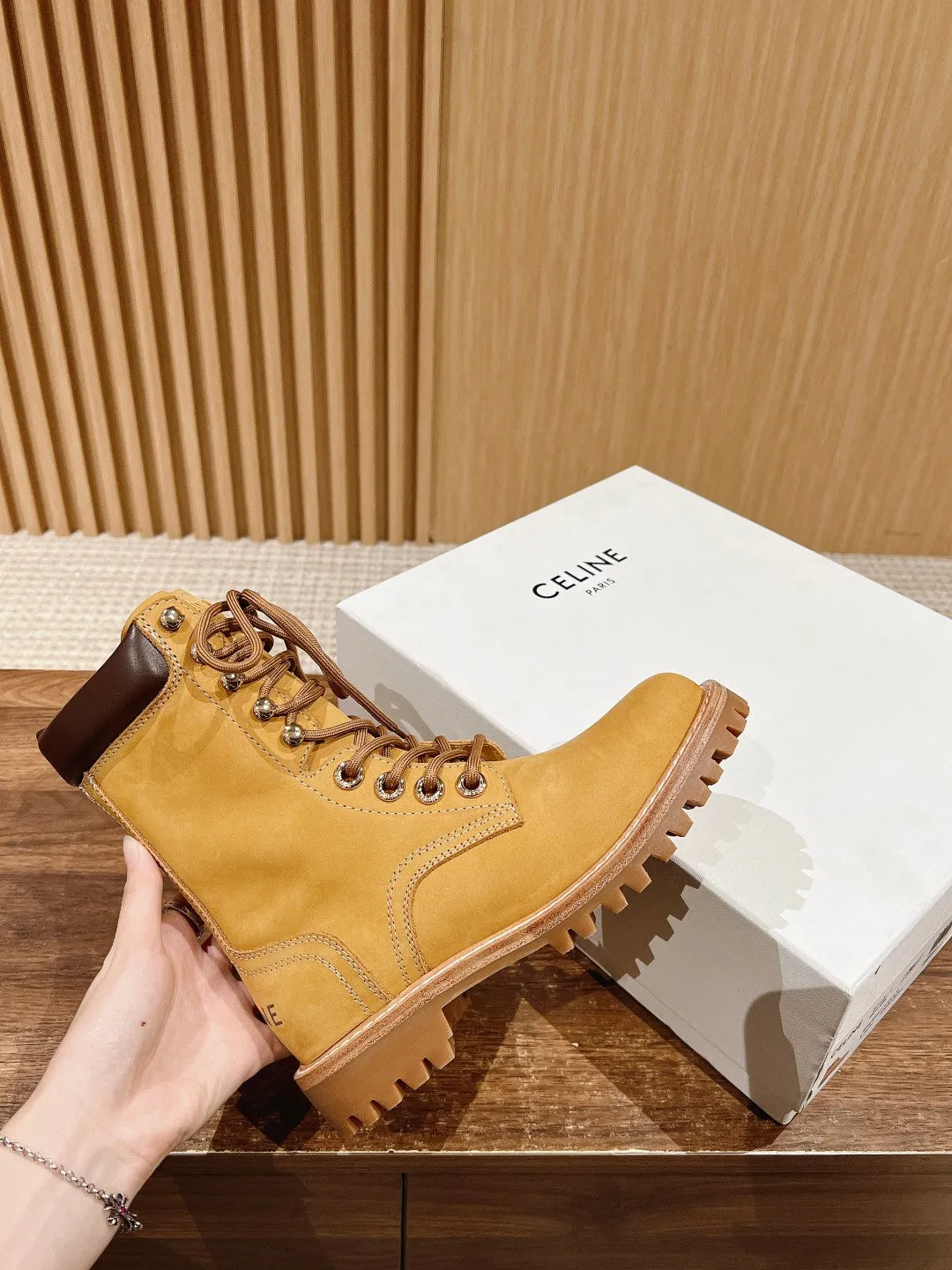 Classic couple martin boots yellow boots