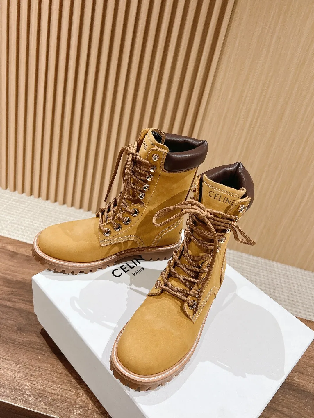 Classic couple martin boots yellow boots