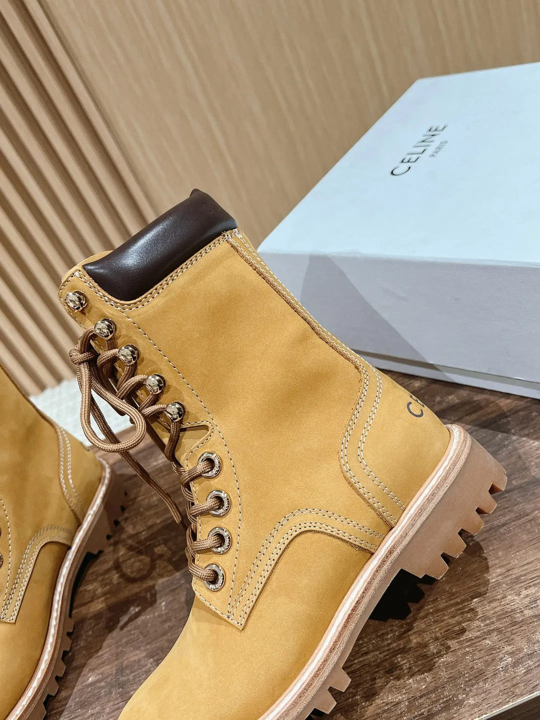 Classic couple martin boots yellow boots