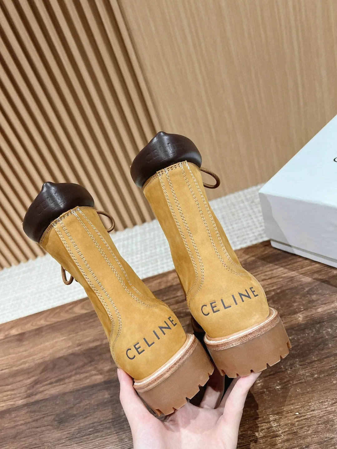 Classic couple martin boots yellow boots