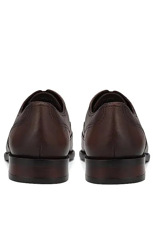 Coffee  Leather Derby Shoes