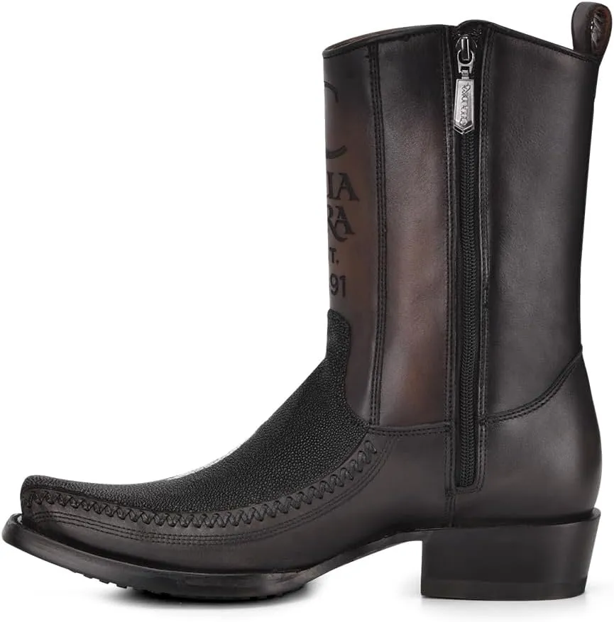 Cuadra Men's Boot in Black Stingray and Bovine Leather 1J2KMA