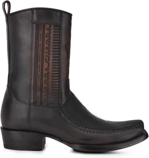 Cuadra Men's Boot in Black Stingray and Bovine Leather 1J2KMA