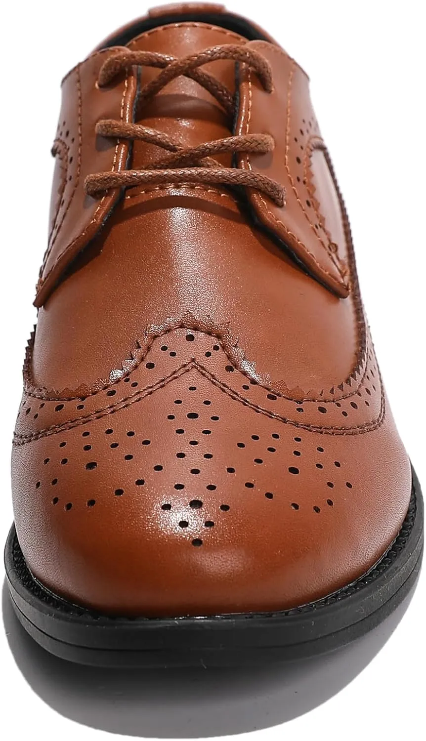 DADAWEN Boys Girls Classic Lace-Up Dress Shoes Formal Oxford Shoes Wedding Church School Uniform Shoes (Toddler/Little Kid/Big Kid)