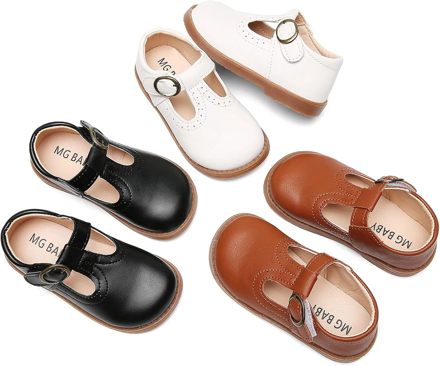 DADAWEN Girl's Classic Mary Jane School Uniform Shoes Flat Dress Shoes