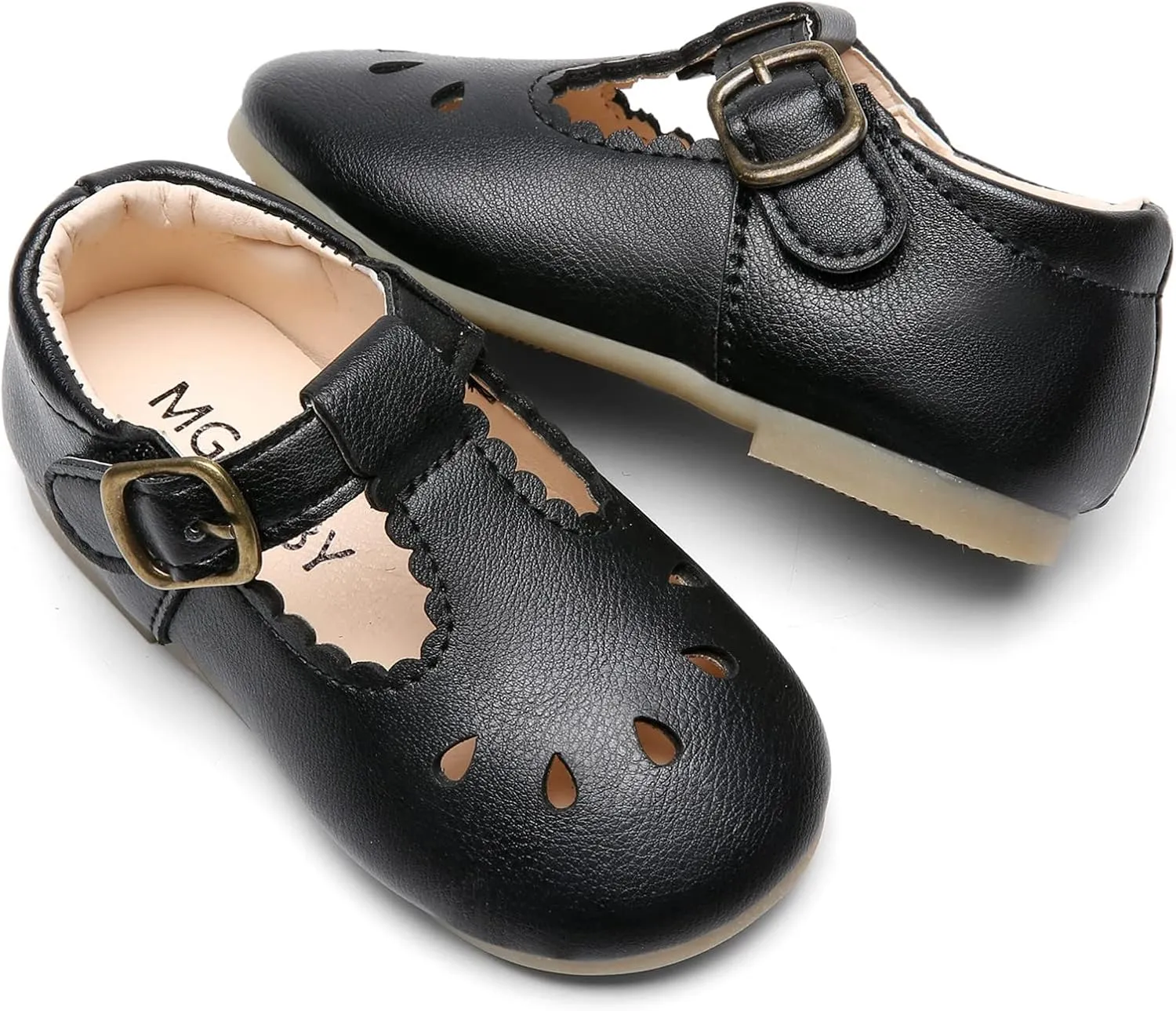 DADAWEN Girl's Classic Mary Jane School Uniform Shoes Flat Dress Shoes