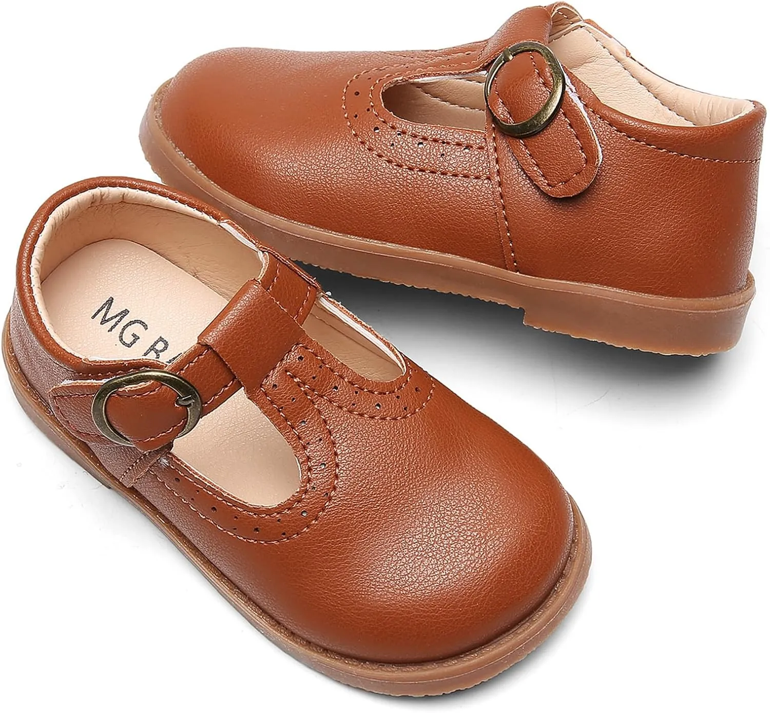 DADAWEN Girl's Classic Mary Jane School Uniform Shoes Flat Dress Shoes