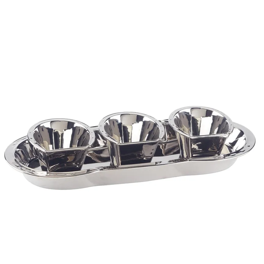 Day at the Races Silver Coast 3D Horseshoe Tray Set