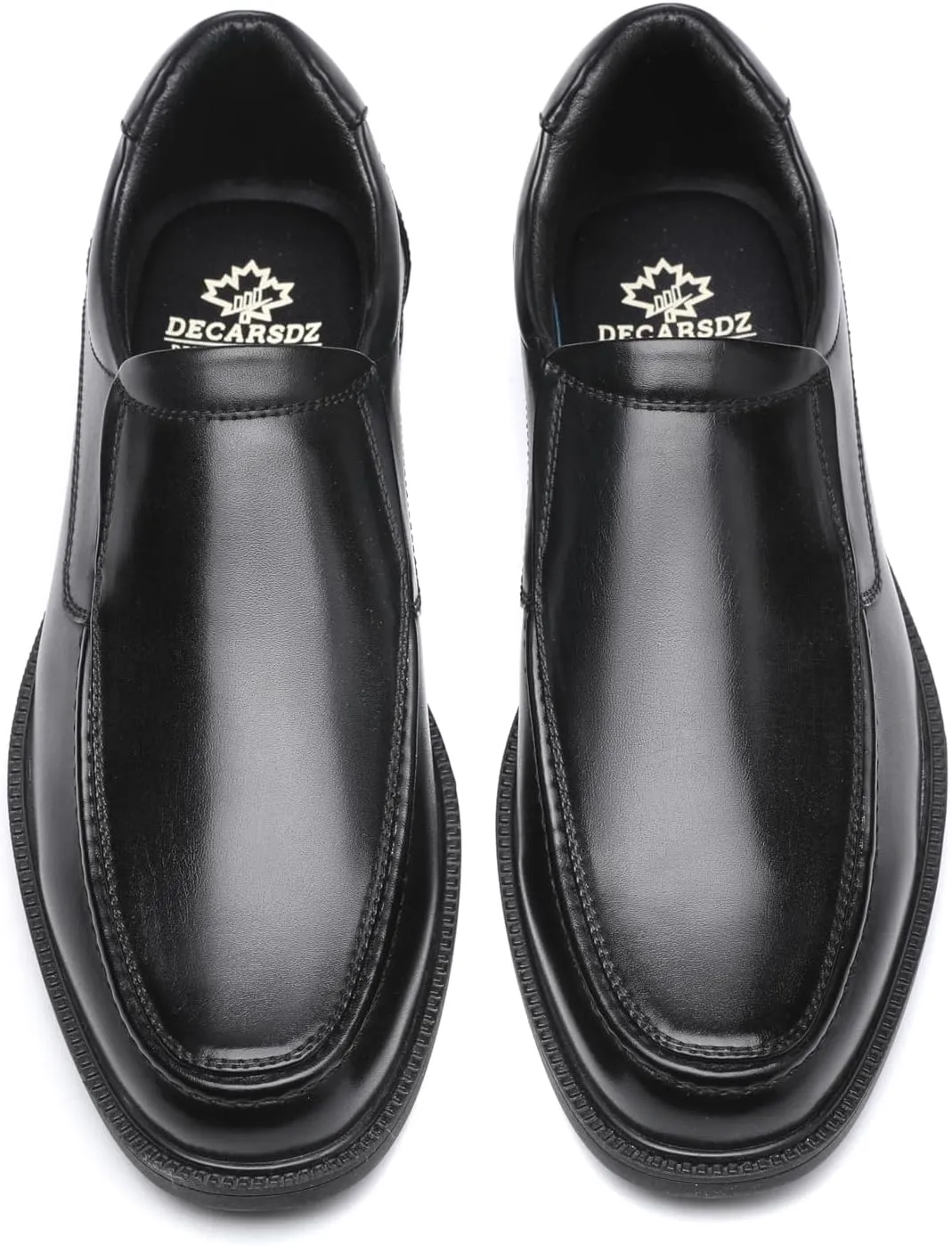 DECARSDZ Mens Faux Patent Leather Tuxedo Classic Formal Loafers Dress Shoes