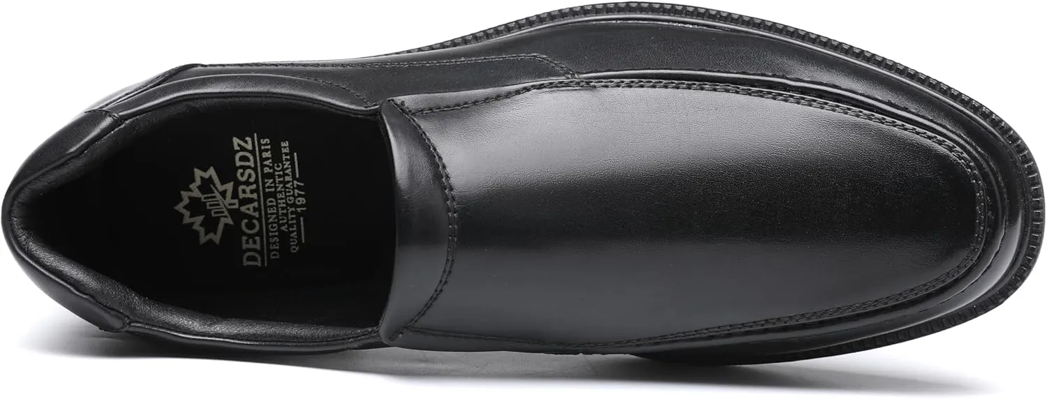 DECARSDZ Mens Faux Patent Leather Tuxedo Classic Formal Loafers Dress Shoes