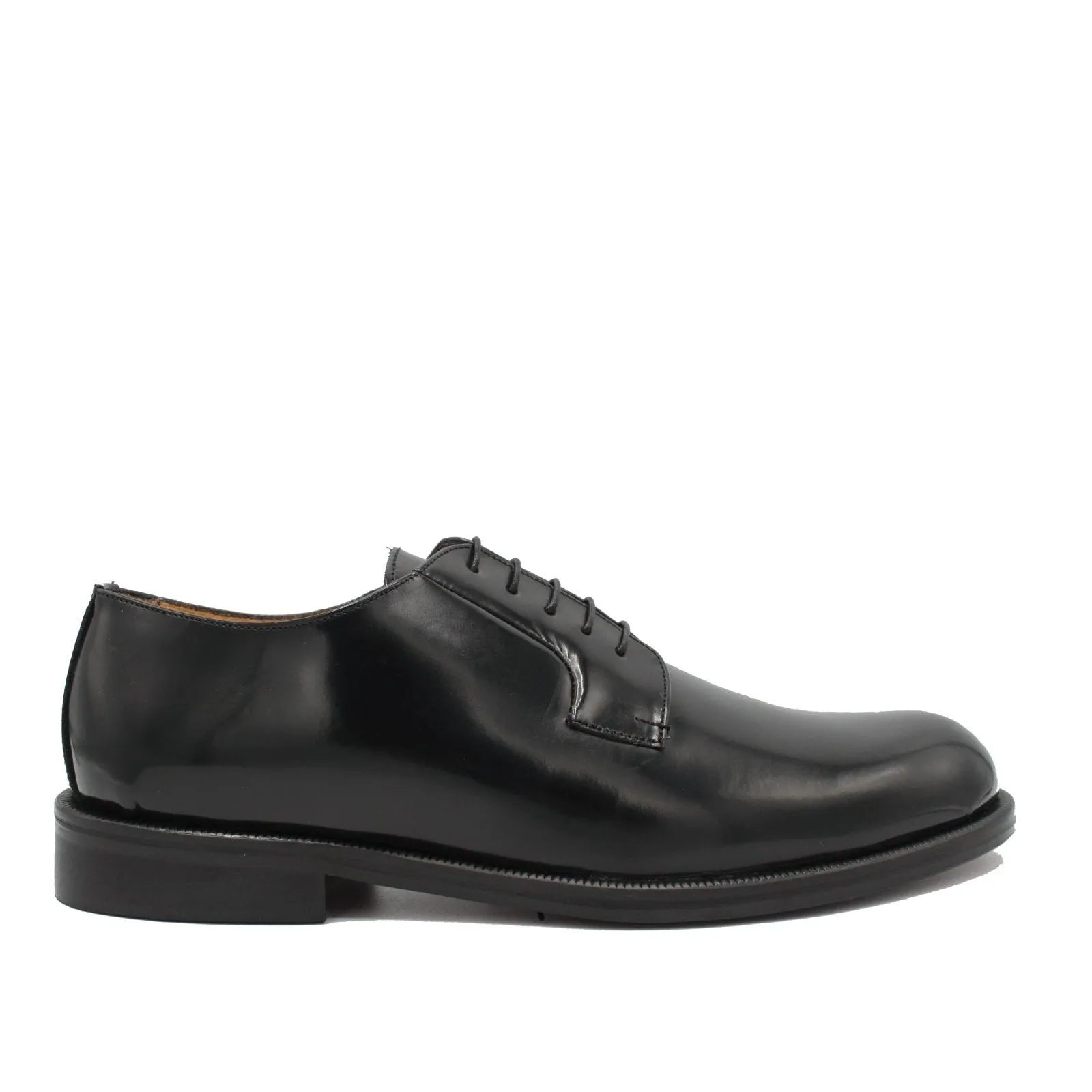 DERBY LACED 044 BLACK POLISHED