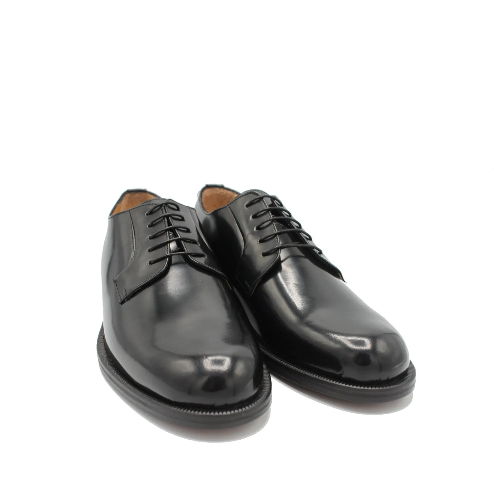 DERBY LACED 044 BLACK POLISHED