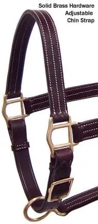 Derby Originals American Elegance Series Triple Stitch Adjustable Leather Halter