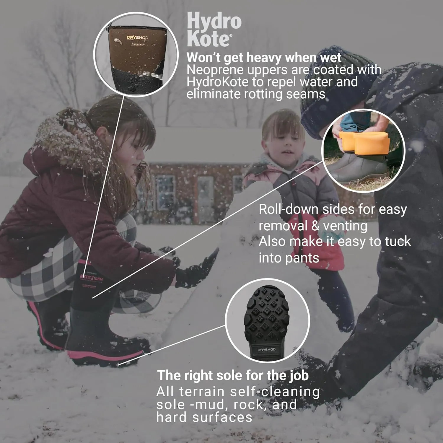Dryshod Kids Arctic Storm Extreme-Cold Conditions Winter Boot Snow