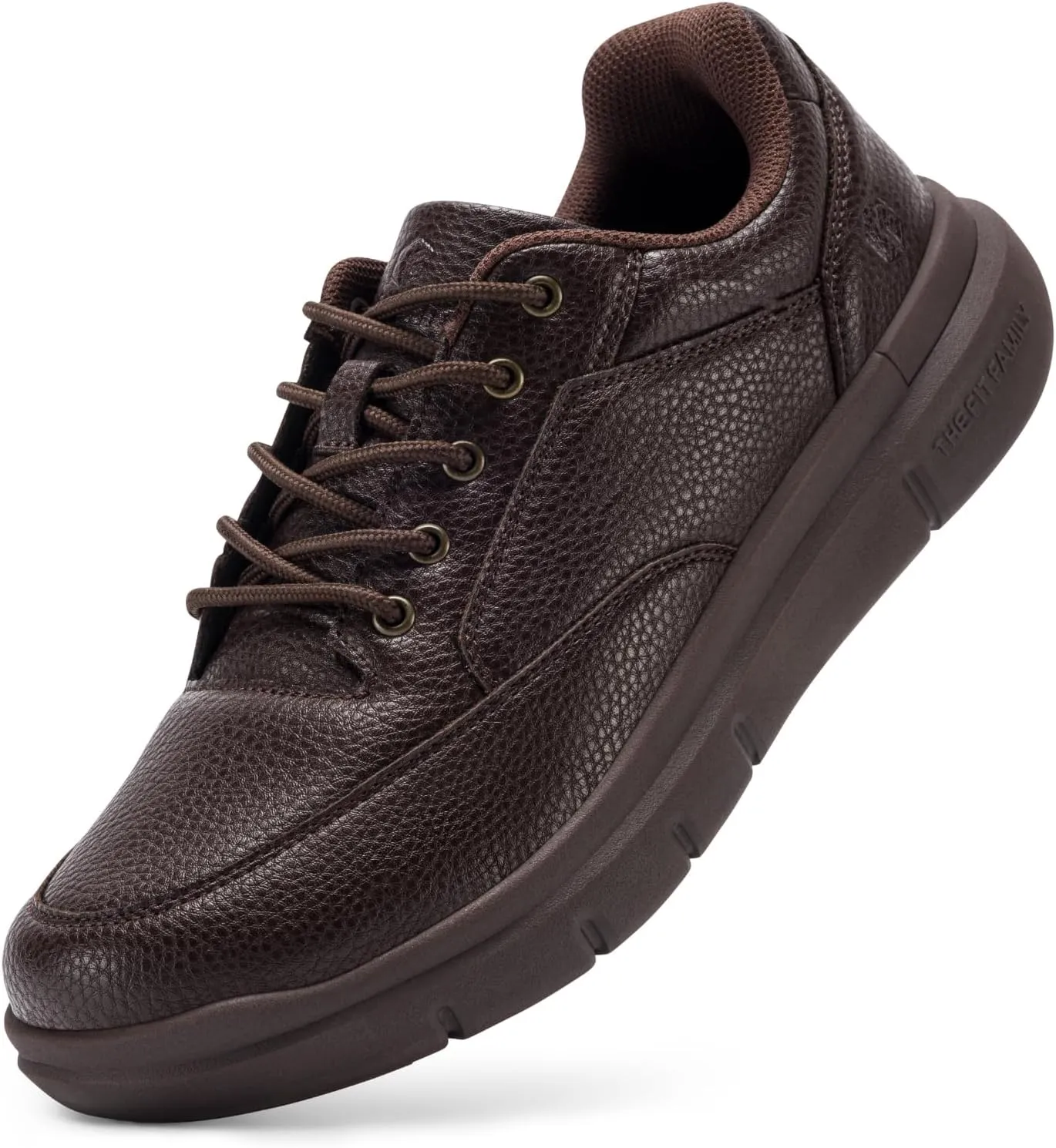 FitVille Men Wide Walking Shoes Casual Comfortable Dress Shoes Lightweight Arch Support Oxford Shoes Non-Slip Vegan Leather Business Sneakers