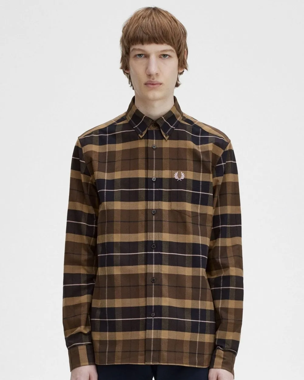 Fred Perry Mens Brushed Tartan Shirt