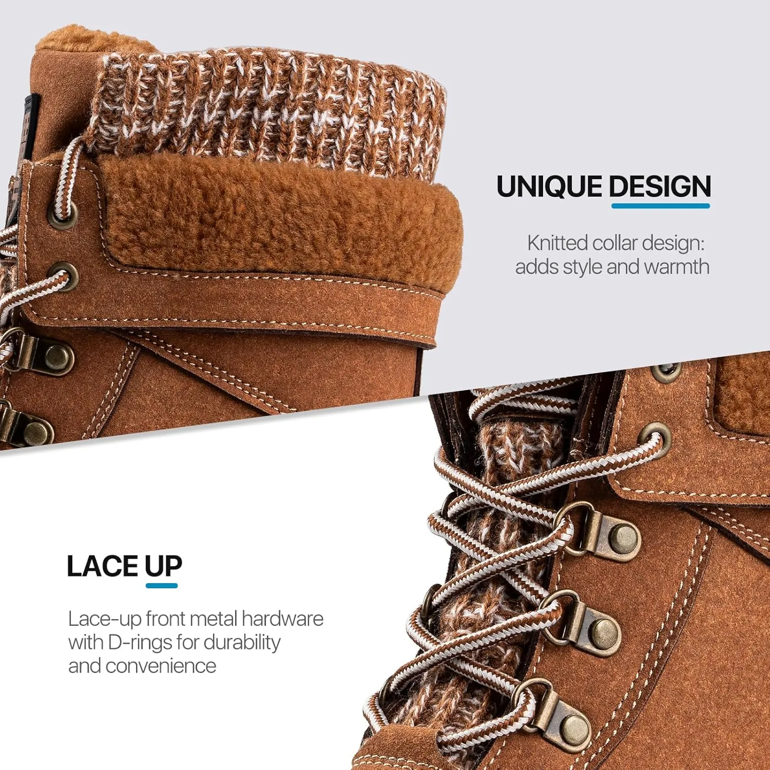 FREE SOLDIER Women's Waterproof Winter Cold Weather Snow Boots for Women Outdoor Fashion Duck Boots Comfortable Insulated