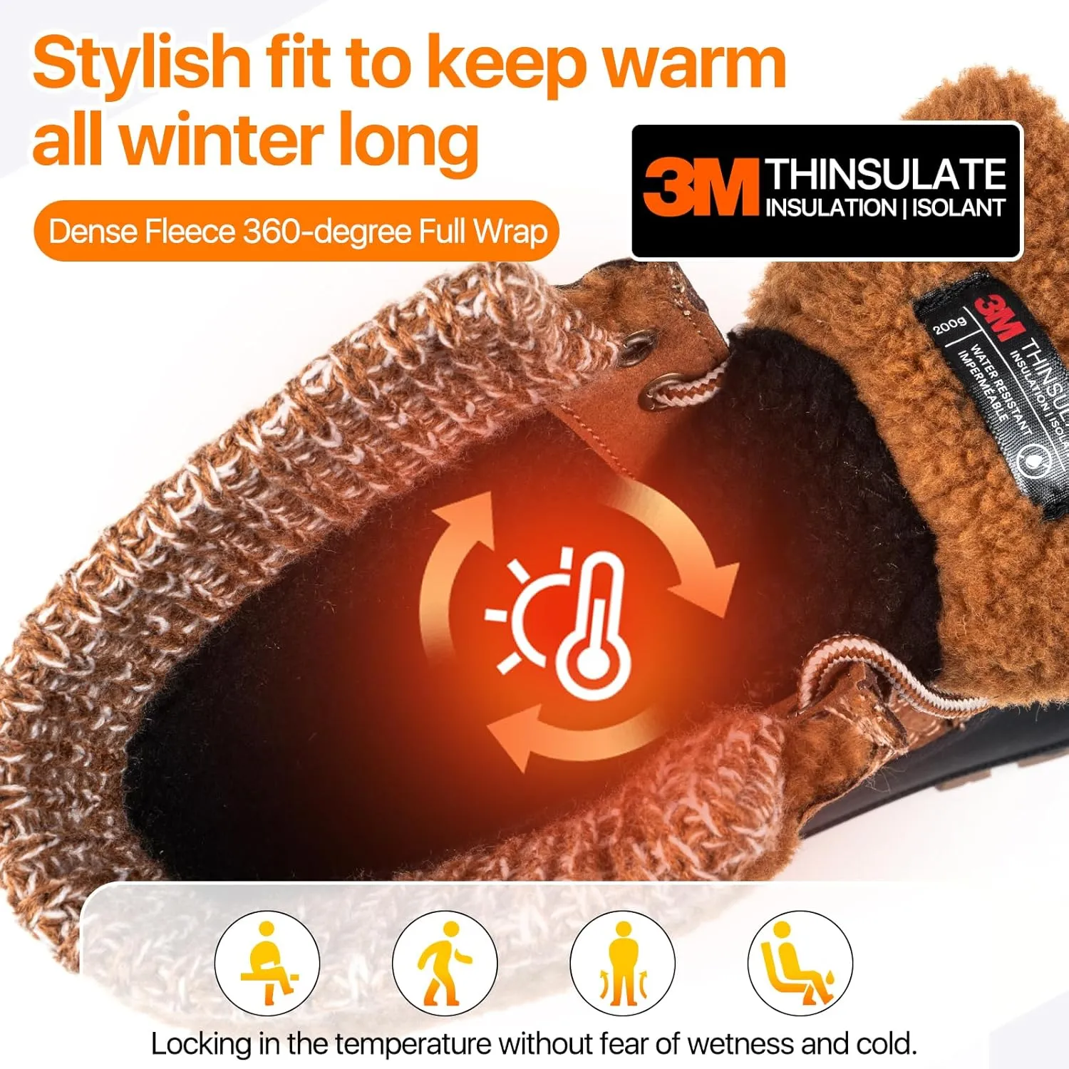 FREE SOLDIER Women's Waterproof Winter Cold Weather Snow Boots for Women Outdoor Fashion Duck Boots Comfortable Insulated
