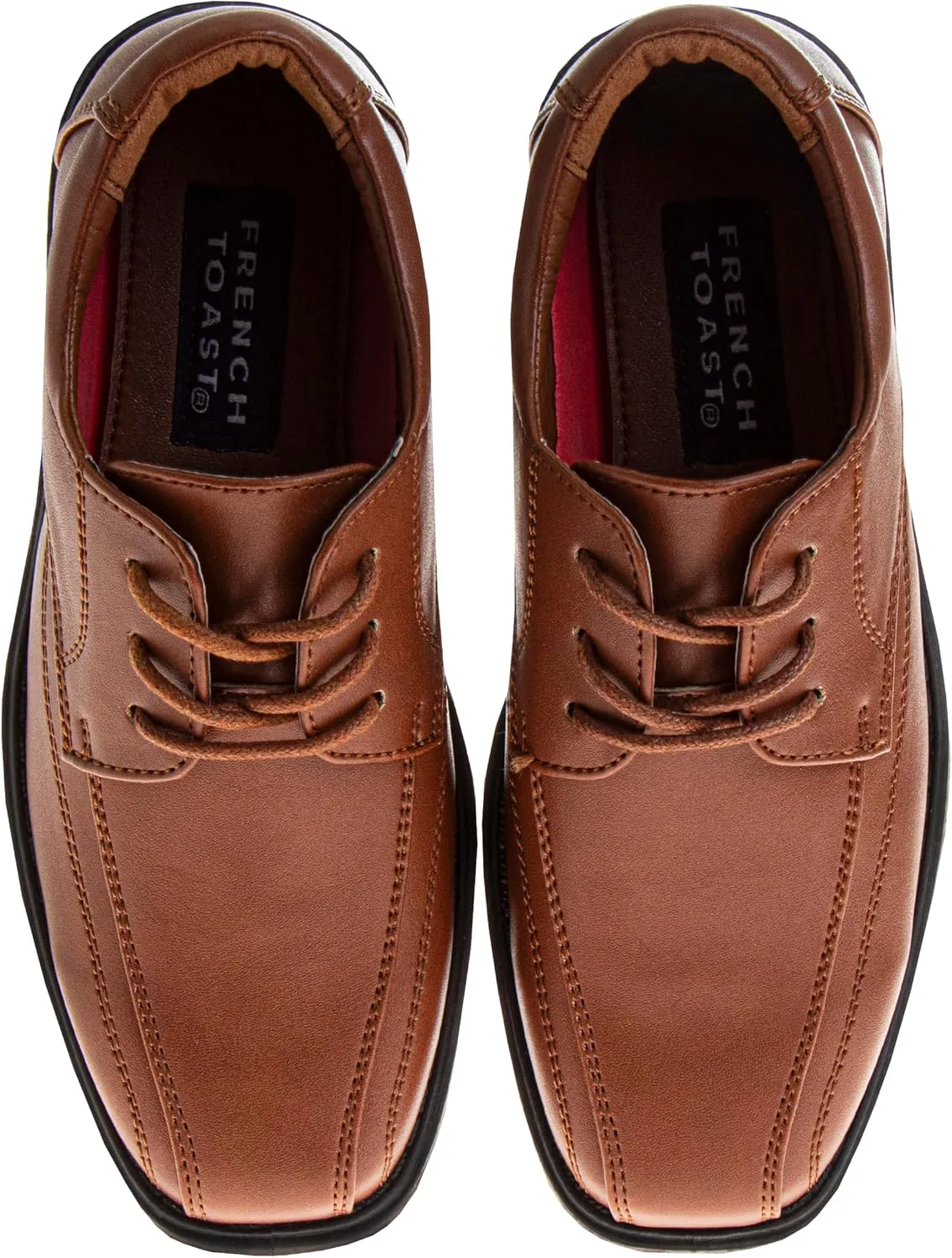 French Toast Boys Dress Shoes - Classic Lace-Up Oxford Casual Dress Formal Shoes - Black (Size 7 Toddler - Size 6 Big Kid)