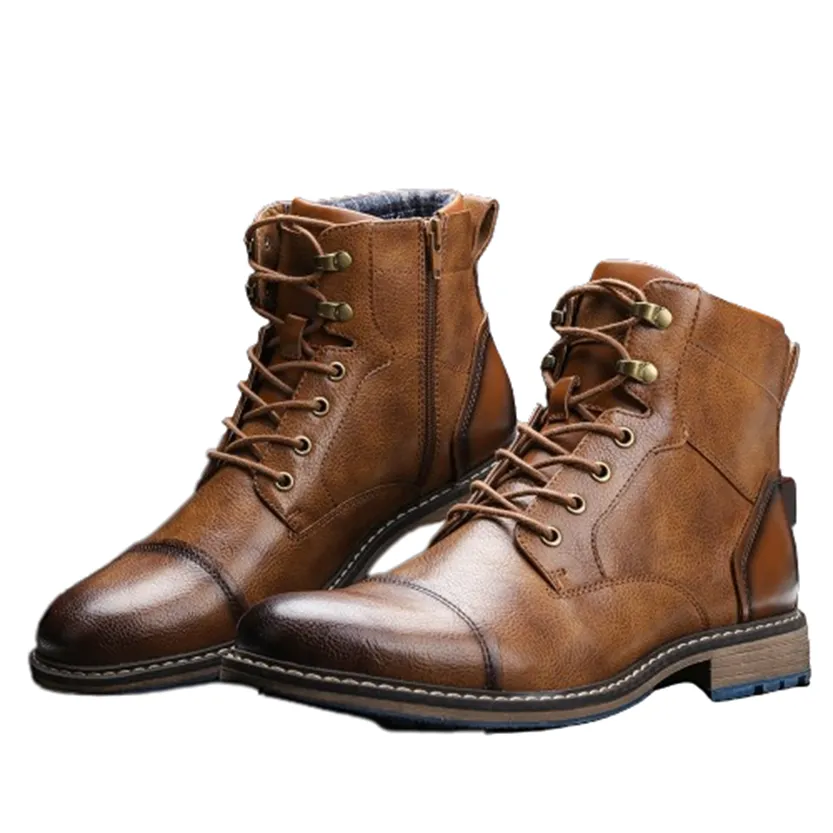 Funki Buys | Boots | Men's Leather Dress Boot | Retro Ankle Boot