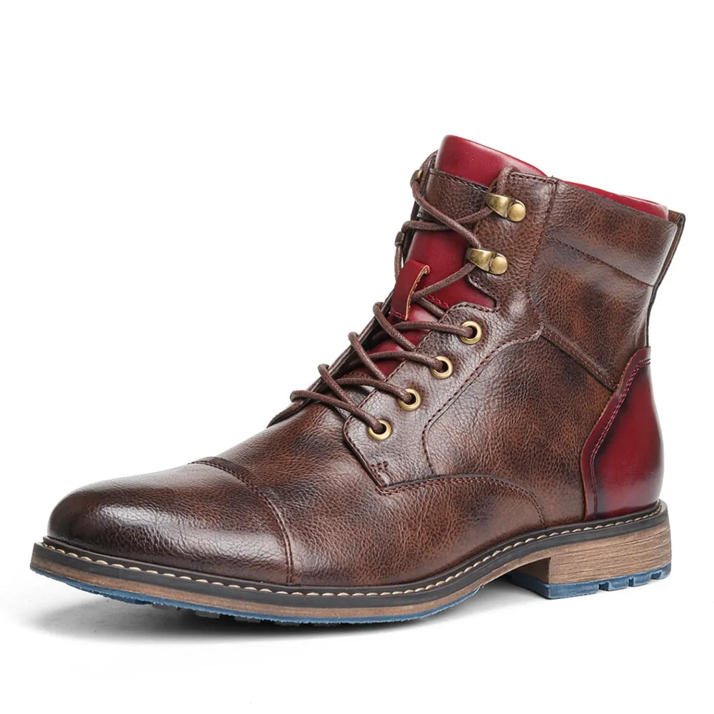 Funki Buys | Boots | Men's Leather Dress Boot | Retro Ankle Boot