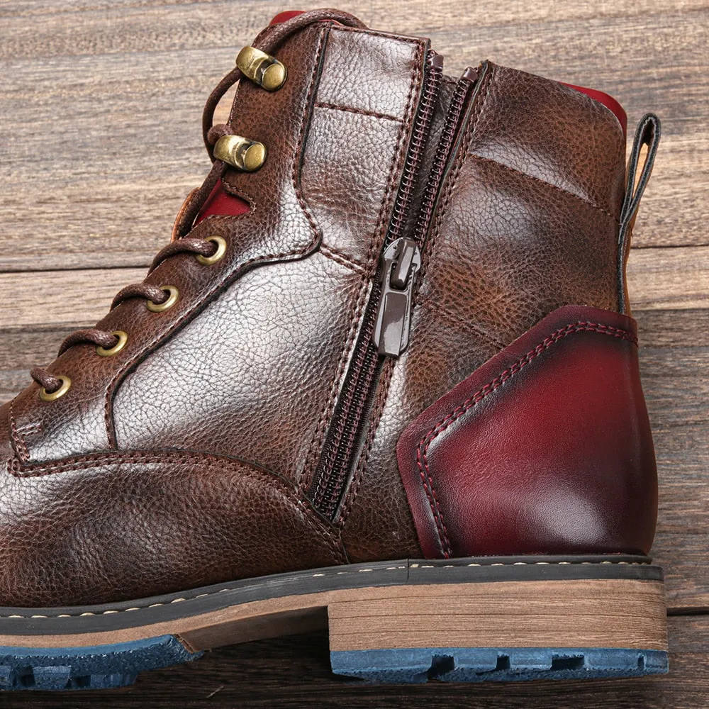 Funki Buys | Boots | Men's Leather Dress Boot | Retro Ankle Boot