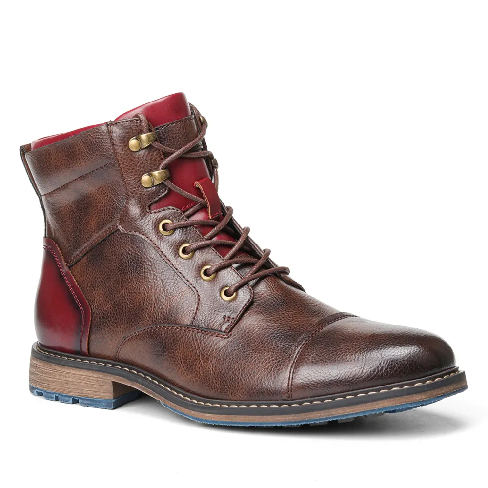 Funki Buys | Boots | Men's Leather Dress Boot | Retro Ankle Boot