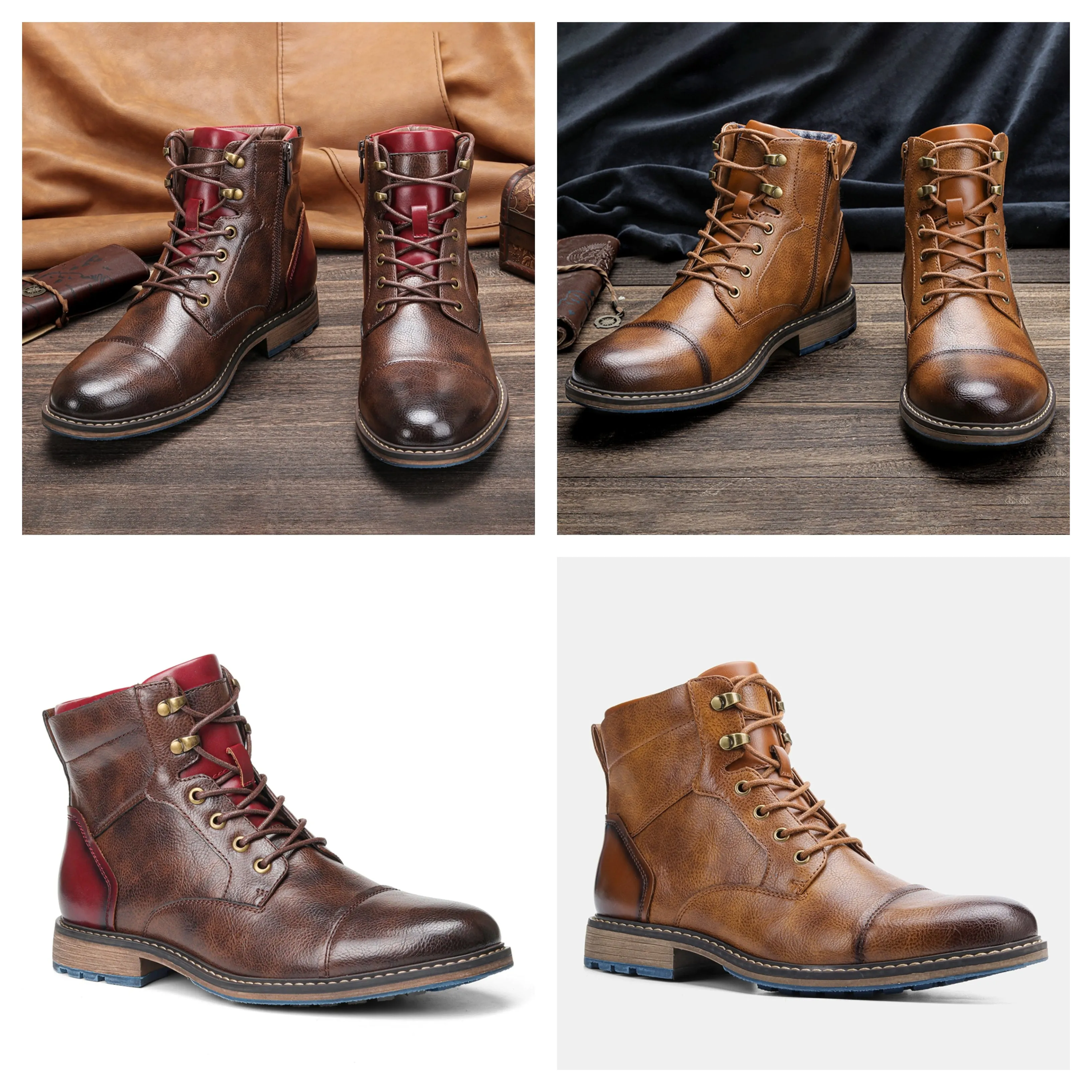 Funki Buys | Boots | Men's Leather Dress Boot | Retro Ankle Boot