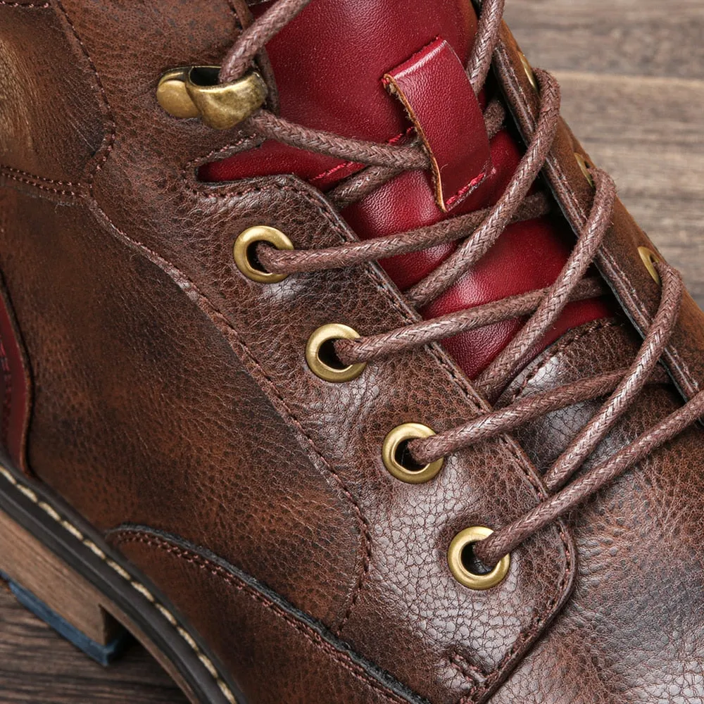 Funki Buys | Boots | Men's Leather Dress Boot | Retro Ankle Boot
