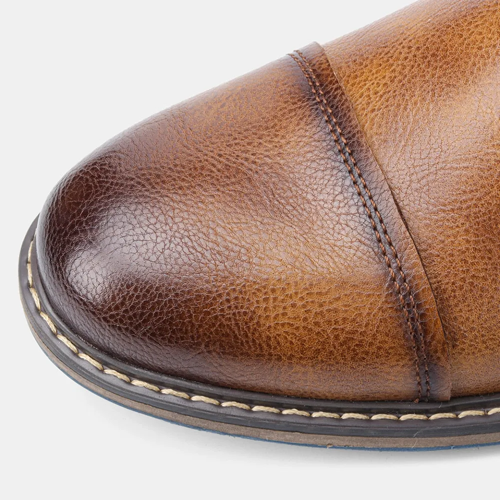 Funki Buys | Boots | Men's Leather Dress Boot | Retro Ankle Boot