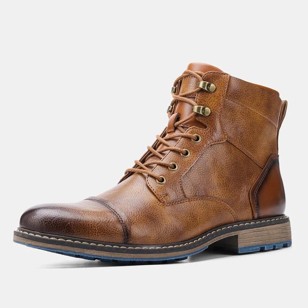 Funki Buys | Boots | Men's Leather Dress Boot | Retro Ankle Boot
