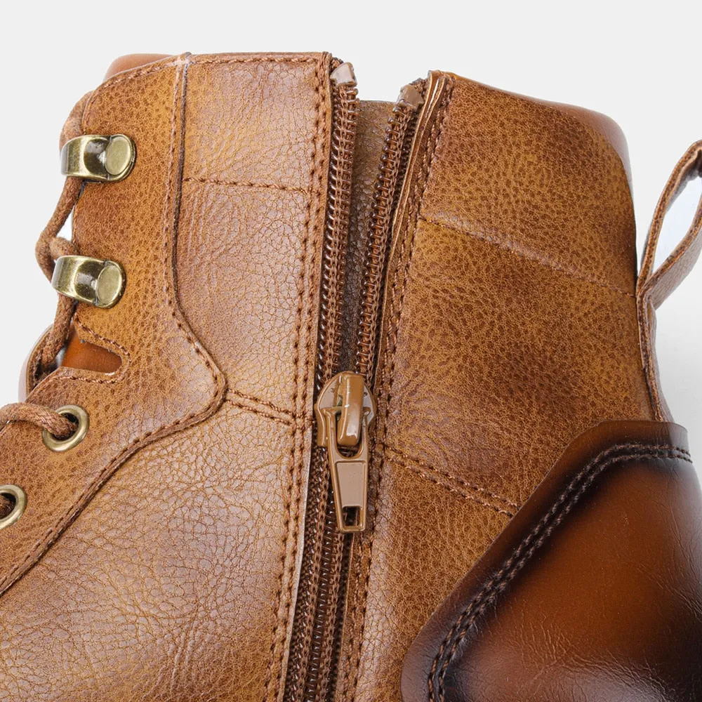 Funki Buys | Boots | Men's Leather Dress Boot | Retro Ankle Boot
