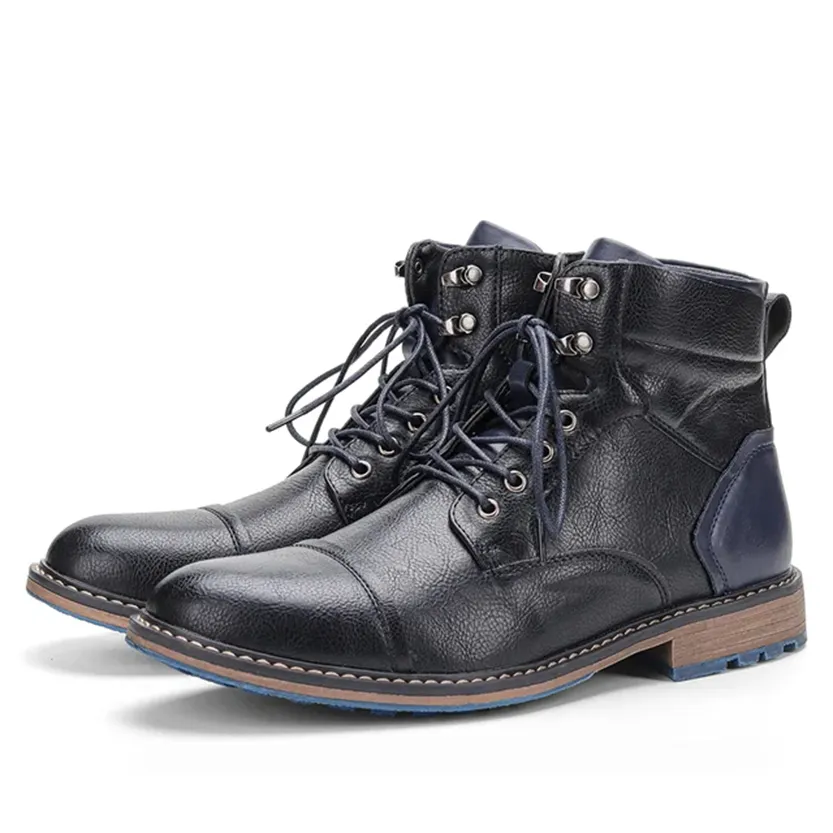 Funki Buys | Boots | Men's Leather Dress Boot | Retro Ankle Boot