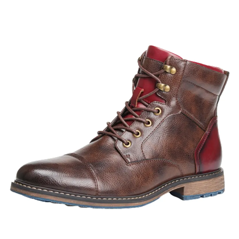 Funki Buys | Boots | Men's Leather Dress Boot | Retro Ankle Boot