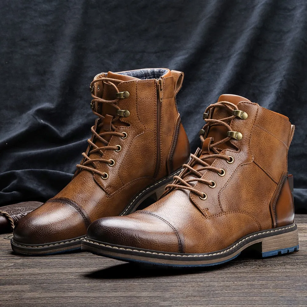 Funki Buys | Boots | Men's Leather Dress Boot | Retro Ankle Boot