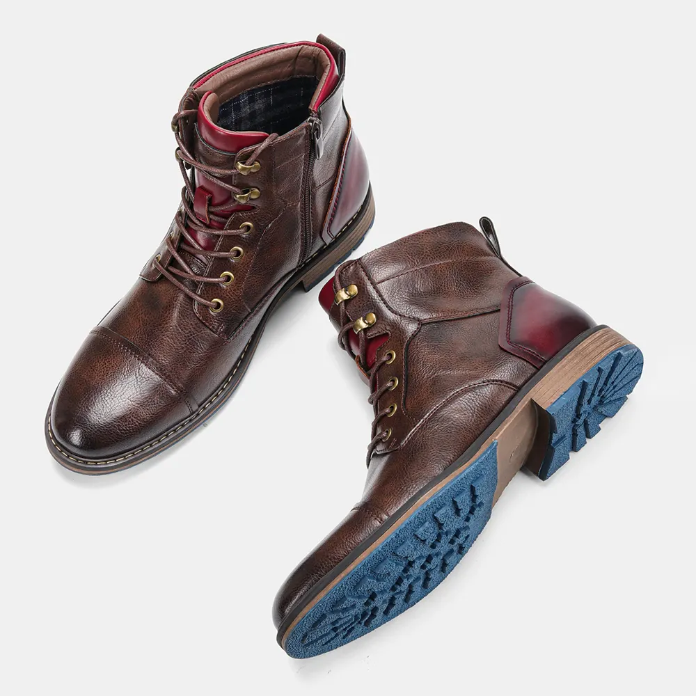 Funki Buys | Boots | Men's Leather Dress Boot | Retro Ankle Boot