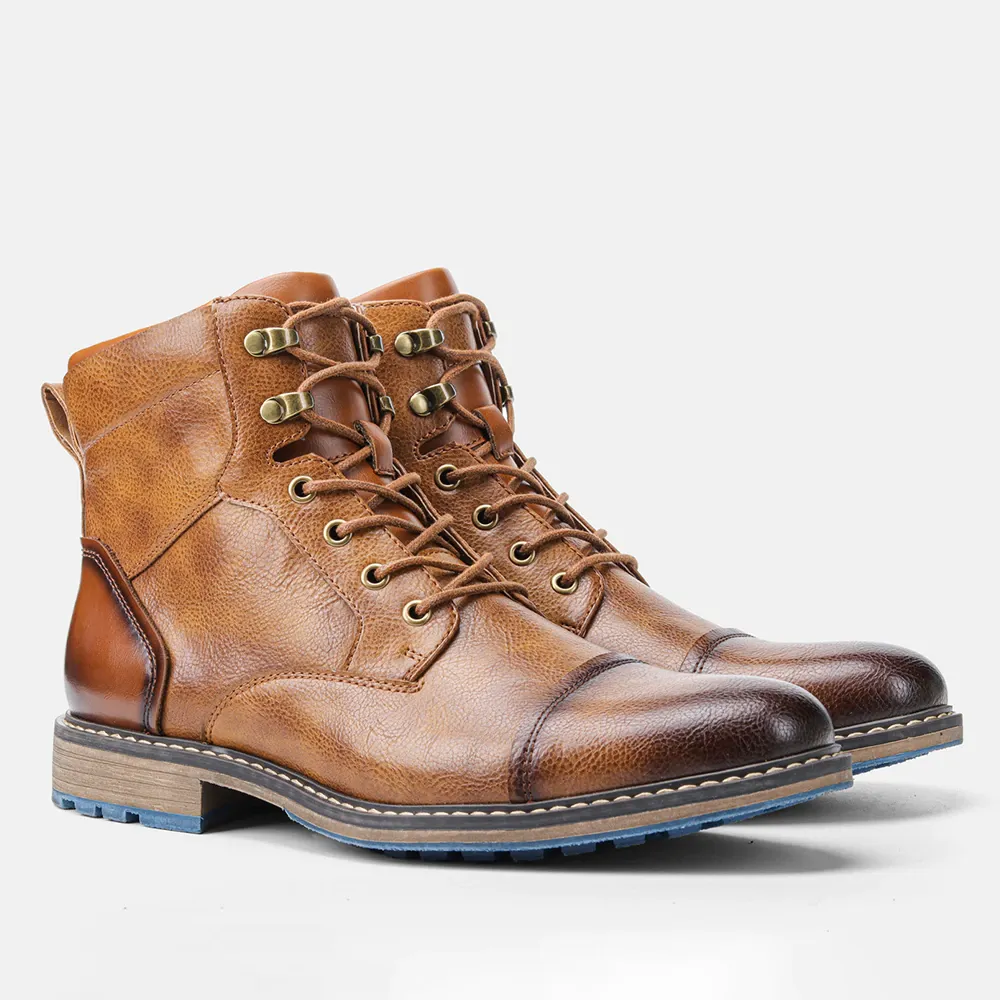 Funki Buys | Boots | Men's Leather Dress Boot | Retro Ankle Boot