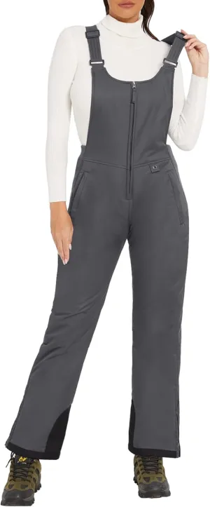 GEMYSE Women's Insulated Waterproof Ski Bib Overalls Winter Snowboarding Pants