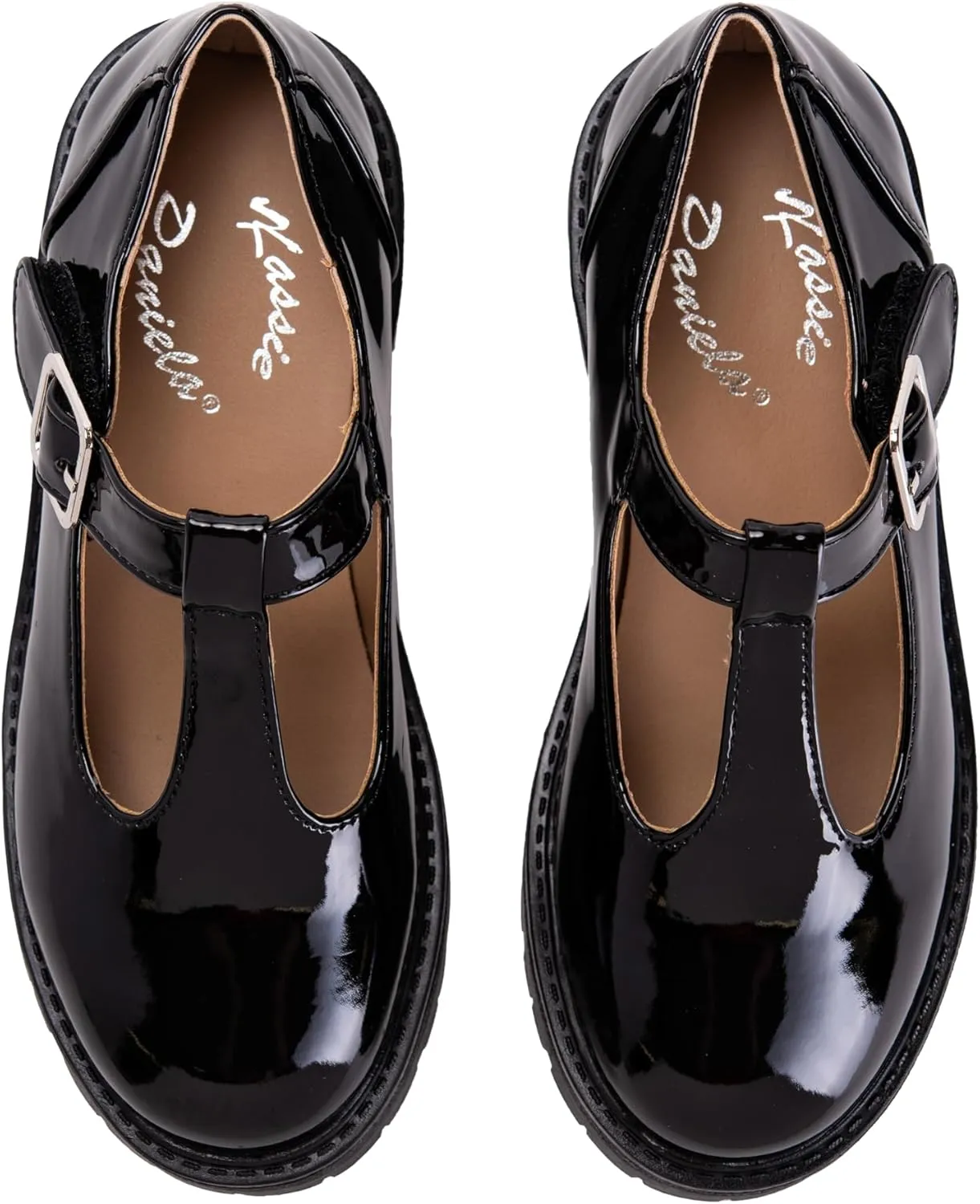 Girls Mary Jane Shoes Oxford Dress Heels Round Toe T-Strap Platform Chunky Low Heel Pumps Lily-2 ~