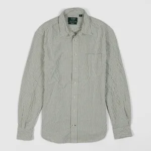 Gitman Vintage Brushed Cotton Striped Oxford  Shirt Without Button Down