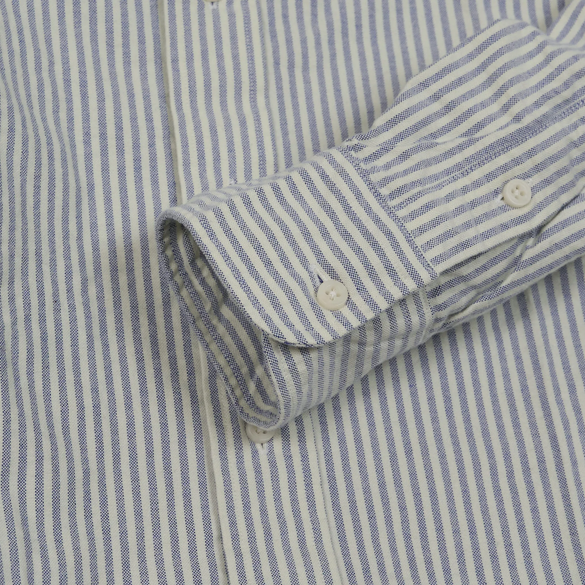 Gitman Vintage Brushed Cotton Striped Oxford  Shirt Without Button Down