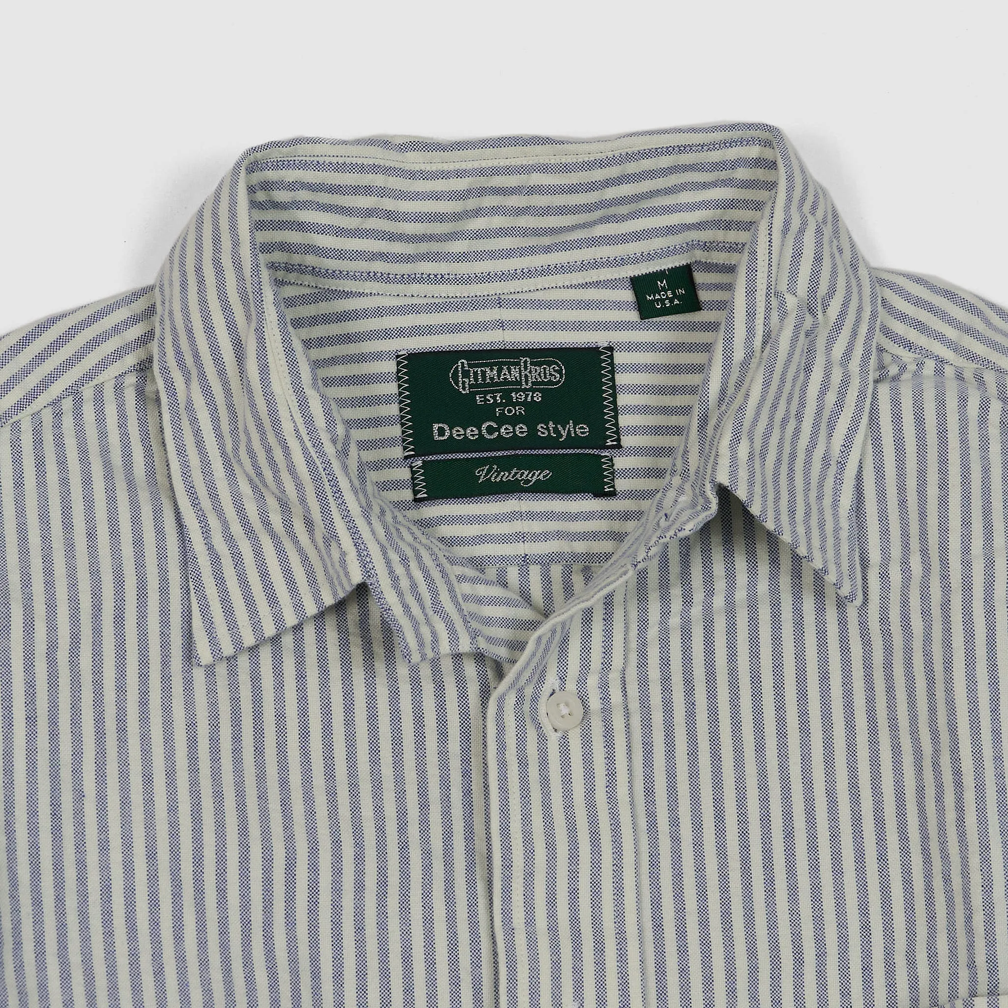 Gitman Vintage Brushed Cotton Striped Oxford  Shirt Without Button Down