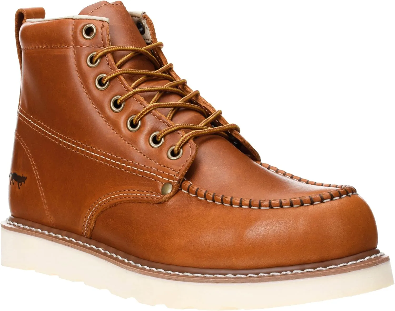 Golden Fox Work Boots 6" Men's Moc Toe Wedge Comfortable Boot for Construction