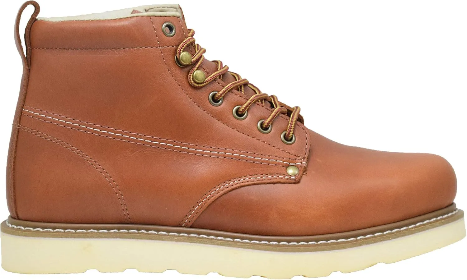 Golden Fox Work Boots Men's 6" Steel Toe Wedge Boot for Construction with Lightweight Comfortable Outsole
